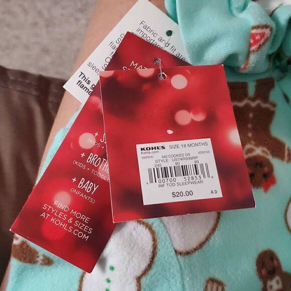 NWT UNISEX GINGERBREAD MAN SLEEPER - Picture 2 of 4